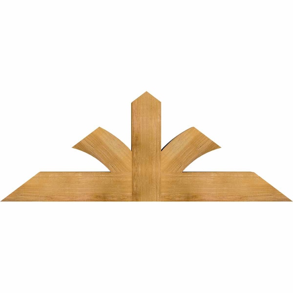 Ekena Millwork Richland Rough Sawn Timber Gable Bracket, Western Red Cedar, 60"W x 22"H x 6"D x 6"F, 9/12 Pitch GBW060X22X0606RIC00RWR - main
